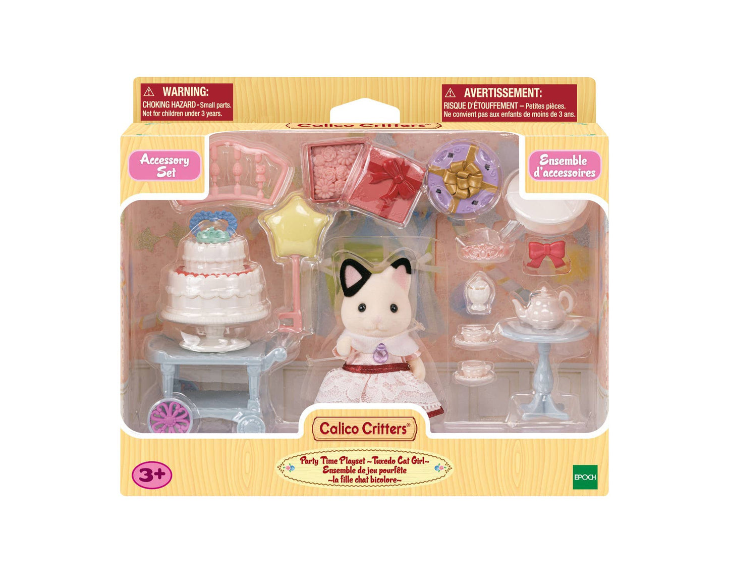 Calico Critters Tuxedo Cat Party Time Set