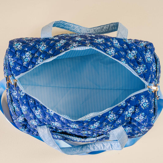 Quilted Weekender Dark Blue