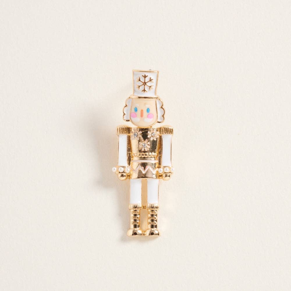 Christmas Nutcracker Earrings White