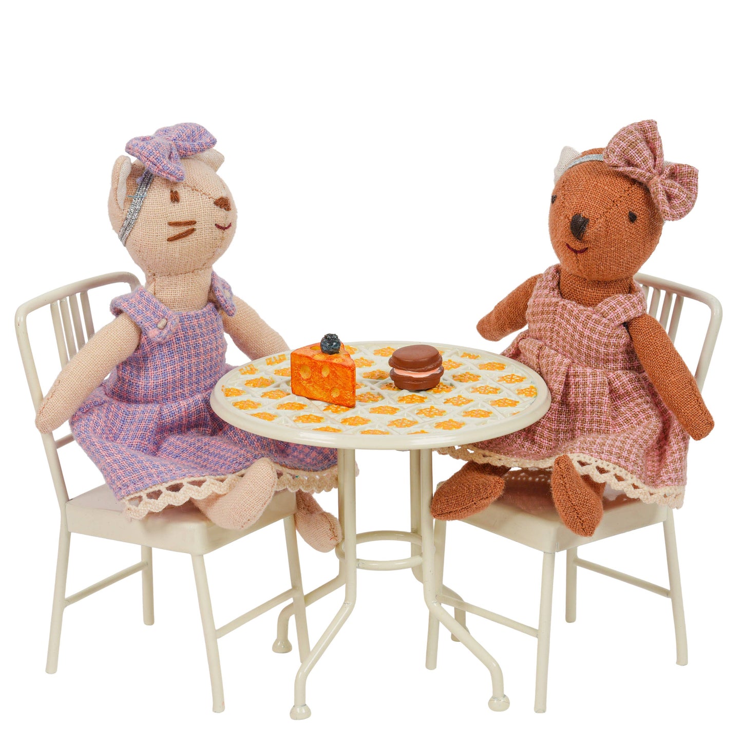 LEVLOVS Table and Chairs Fresh Green Floral Pattern