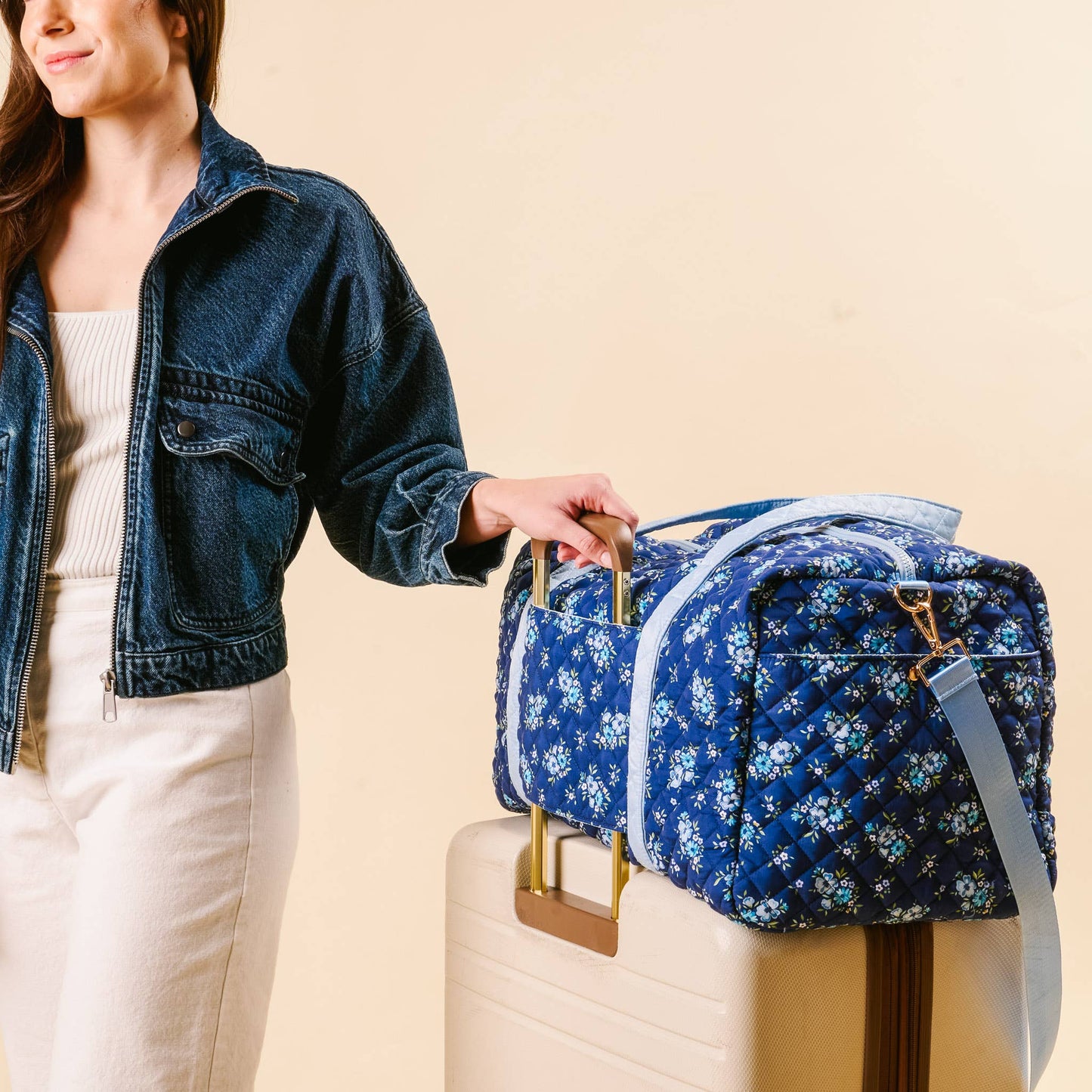Quilted On-the-Go Weekender Bag-Endless Daydream Navy