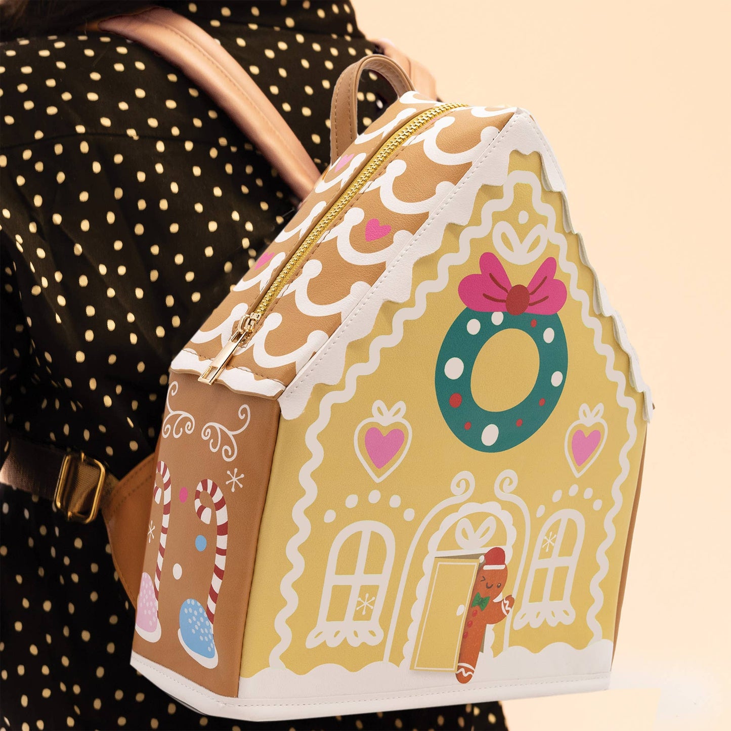 Girls Gingerbread House Backpack