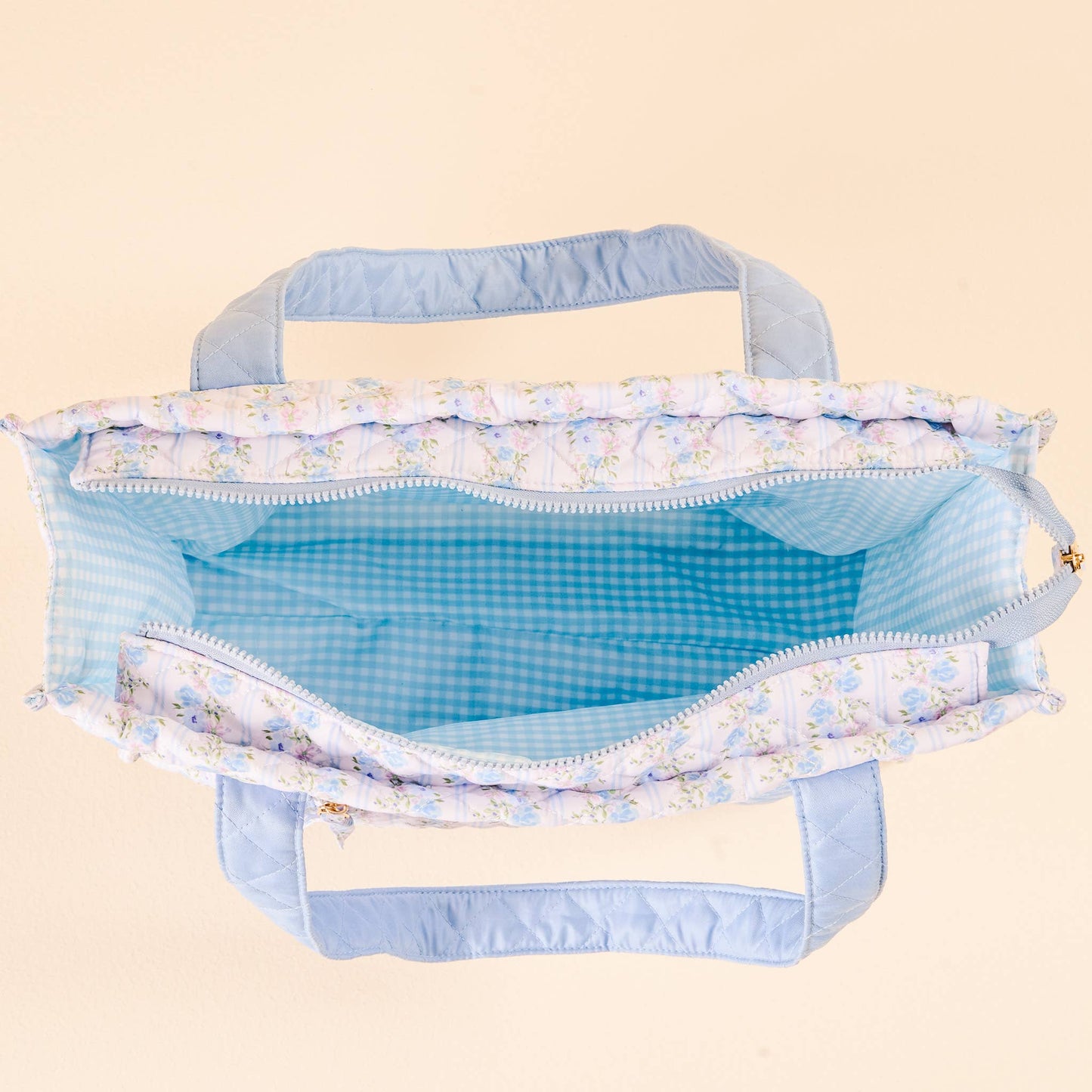 Quilted The Everyday Tote Bag-Petal Parade Blue