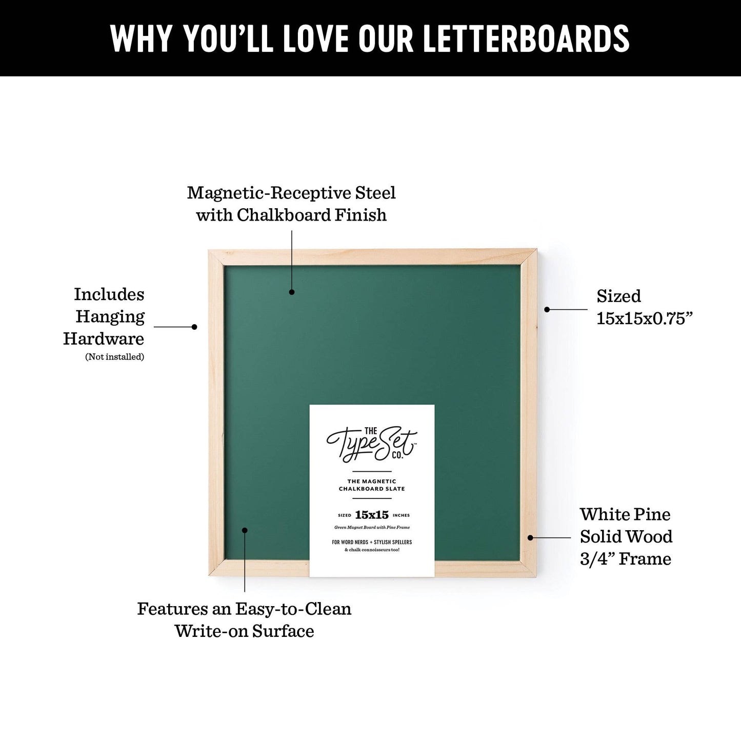 15x15 Green Magnetic Chalkboard