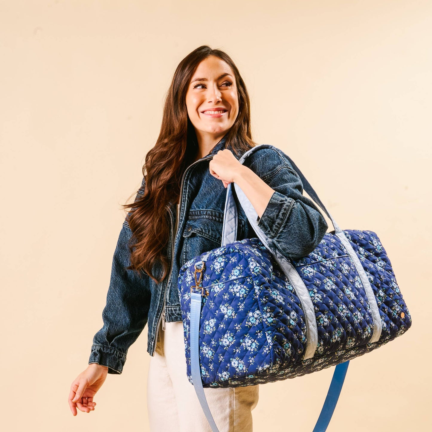 Quilted On-the-Go Weekender Bag-Endless Daydream Navy