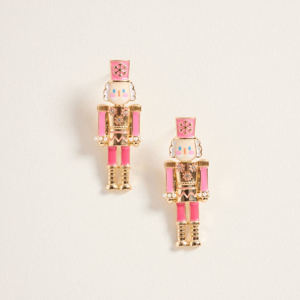 Earrings Christmas Nutcracker Pink