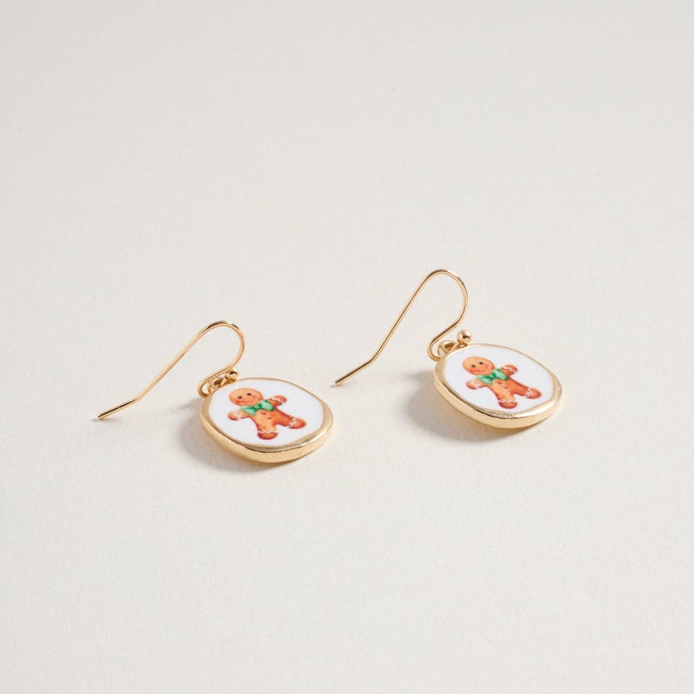 Earrings Christmas Gingerbread Man