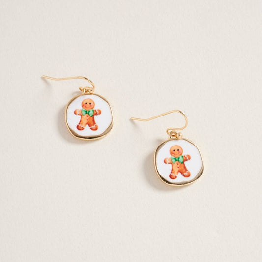 Earrings Christmas Gingerbread Man