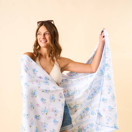 XL Beach Towel Petal Parade Blue