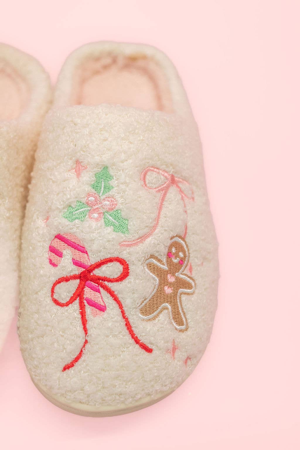 Slippers Gingerbread Bow Adult Sizes
