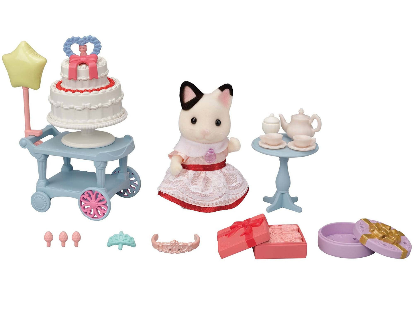 Calico Critters Tuxedo Cat Party Time Set