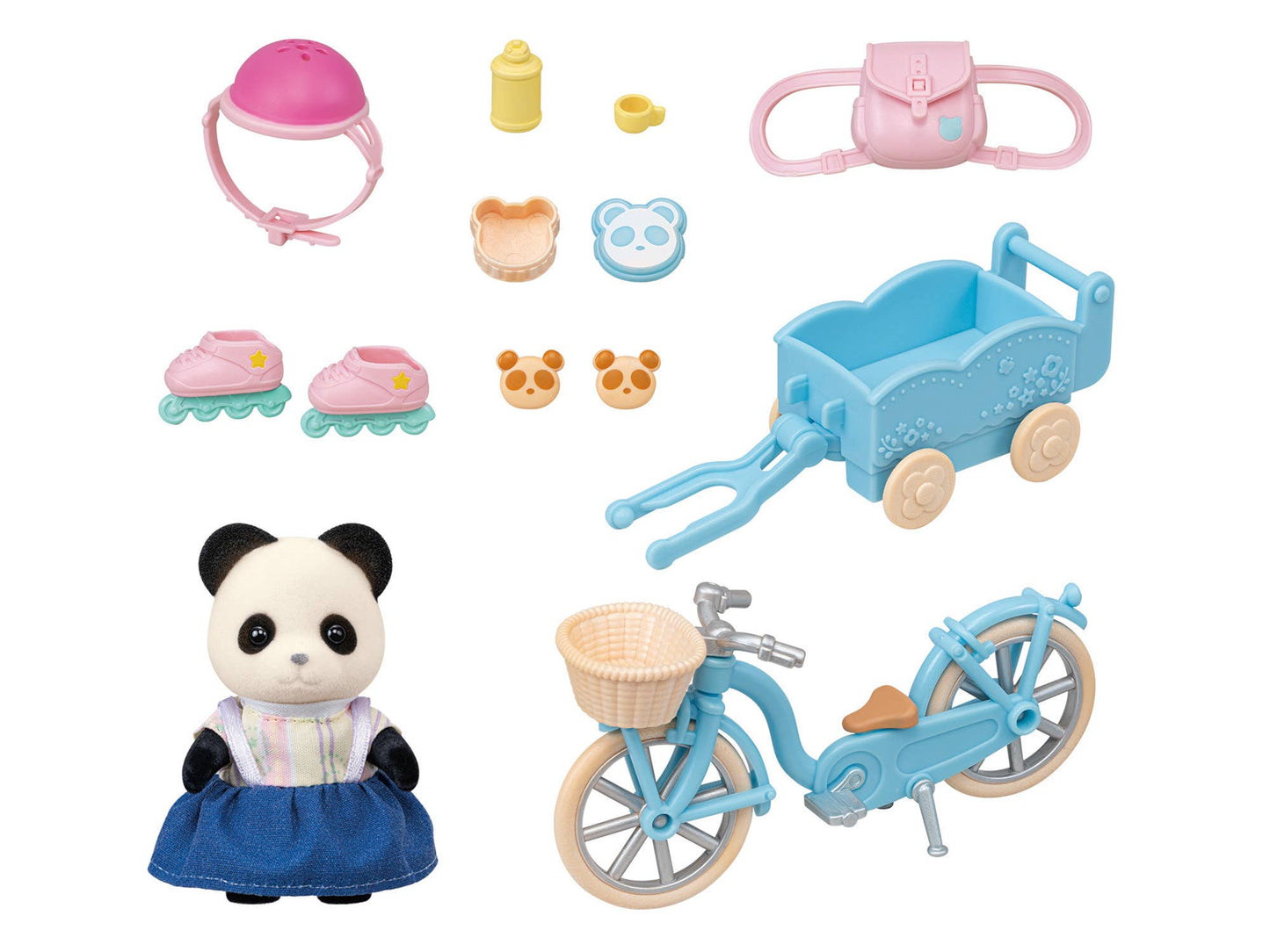 Calico Critters Pookie Panda Cycle & Skate Set