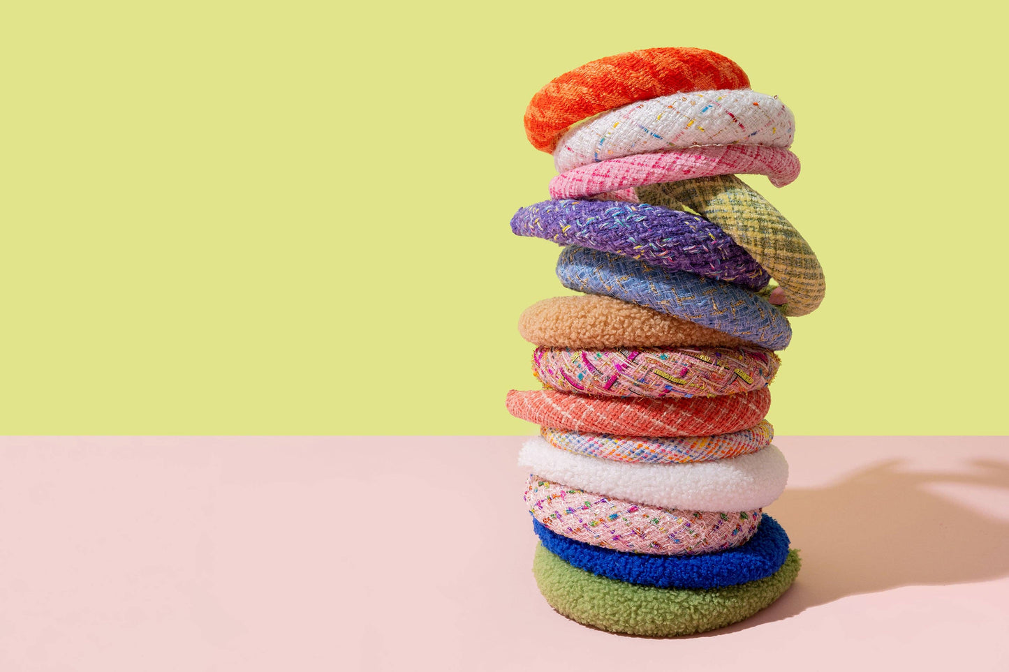 Tweed White Padded Headband